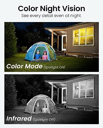 DEKCO 2K Security Camera Outdoor 2Packs, WiFi Outdoor Security Cameras Pan-Tilt 360° View, 3MP Surveillance Cameras with Motion Detection and Siren, 2-Way Audio, Full Color Night Vision, Waterproof - color: 2Pack