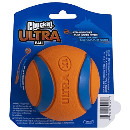 Chuckit! Ultra Ball Dog Toy - for Dogs 100+ lbs - Made from Durable Rubber - Super Bouncy - Floats in Water - 3.5-inch Diameter - Size XL (Pack of 2) - color: Ultra, size: XL (Pack of 2)