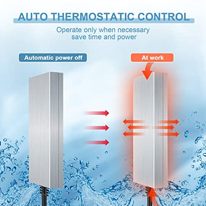 250W Chicken Water Heater – Submersible Aluminum De-Icer with Automatic Thermostat, Prevents Freezing