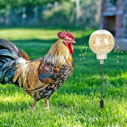 2PCS Chicken Pecking Toys – Swinging Slow Feeder Treat Dispenser for Chickens, Ducks, Birds, Parrots – Poultry Coop Enrichment Toys for Pecking and Foraging Fun