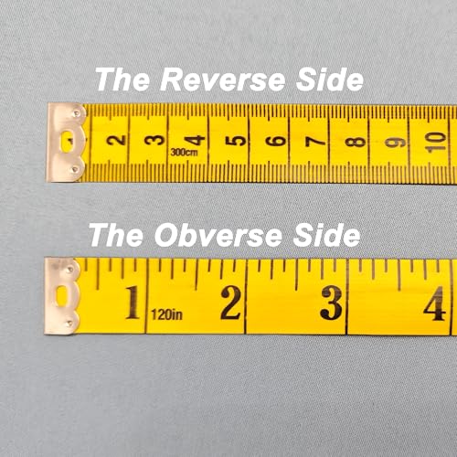 4 Pack Soft Tape Measure Double Scale 120-inch/300cm, Fabric Craft Tape Measure & Medical Body Measurement, Sewing Flexible Vinyl Ruler & Measuring Tape for Body Weight Loss (Yellow120Inch) - color: Yellow