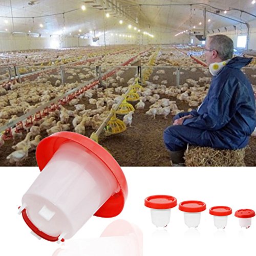 Chicken Feeder Waterer Baby Chick Drinker Feeder with Carrying Handle Capacity 2.5 L Chicken Water Feeder Pet Supplies