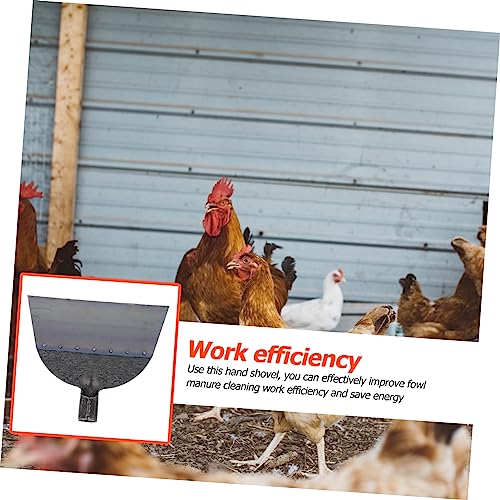 DECHOUS Manual Shovel for Cleaning Spade for Chicken Coop and Henhouse Heavy-Duty Cleaning Tool Long Handle for Farm Use - size: 30X27X2.5cm