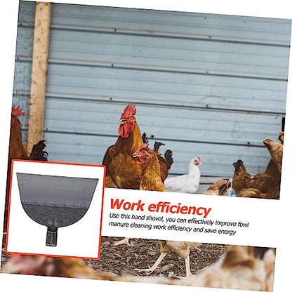 DECHOUS Manual Shovel for Cleaning Spade for Chicken Coop and Henhouse Heavy-Duty Cleaning Tool Long Handle for Farm Use - size: 30X27X2.5cm
