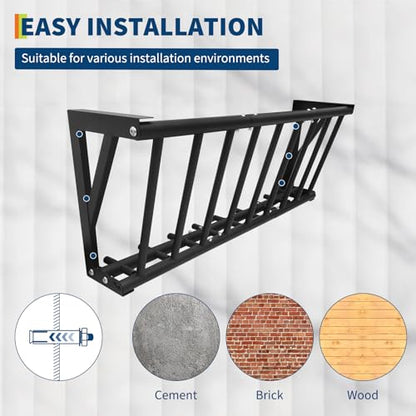 Hay Feeder for Horses, 40'' Long Heavy Duty Steel Wall Mounted Hay Rack with 25 Gallon Large Capacity for Horses, Goats, Sheep in Stable and Farm - size: 40 inch