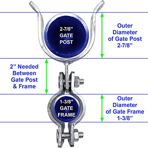 1-3/8" x 4" Galvanized Chain Link Fork Latch for Gates with Padlock Hole - Case of 25 - size: 1-3/8" x 4" - Case