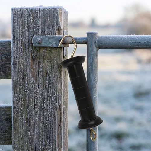 4pcs Plastic Electric Fence Insulator Handles for Garden and Agricultural Fields, Easy Installation Gate Accessories with Spring Wire Design, Sturdy Pp and Iron Material for Fence