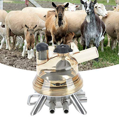 160cc lking Claw for Cow and eep, Farm lking Machine Part, Stainless Steel lk Collector Tool with Valve, Durable PC Material for Long Term Use