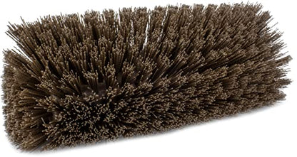 SPARTA Multi-Level Tile Scrub Brush 12" Wide Brush Head, Heavy-Duty Tile Cleaning Brush with End Bristles for Commercial Tiles, Tubs and Floor, Plastic, 12 Inches, Brown - color: Brown