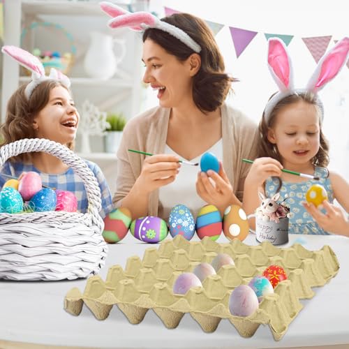 20 Flats 30-Cell Egg Crate, Sturdy and Stackable, Holds 30 Eggs, Multipurpose Use - size: 20 Pack Light gray