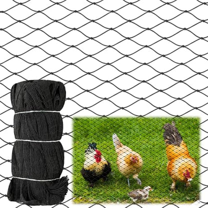 50 x 50 ft Aviary Bird Netting Chicken Netting Commercial Grade Heavy Duty Knotted 2 inch Mesh for Chicken Coops Poultry Blueberries Fruit Trees Net Aviary Garden - size: 50 x 50ft, 2 inches