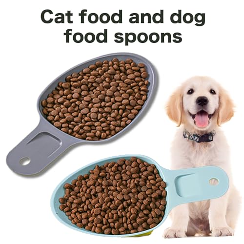 3PCS Dog Food Scoop 1 Cup, Plastic Pet Food Scoop with Measuring Lines 1/2 Cup 1/4 Cup for Dogs Cats Birds and Rabbits - color: Black Black White