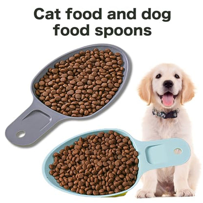 3PCS Dog Food Scoop 1 Cup, Plastic Pet Food Scoop with Measuring Lines 1/2 Cup 1/4 Cup for Dogs Cats Birds and Rabbits - color: Black Black White