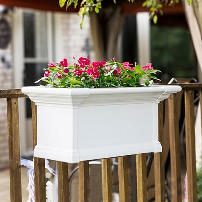 Mayne 4822-W Yorkshire Window Box, 2-foot, White - size: 2-foot