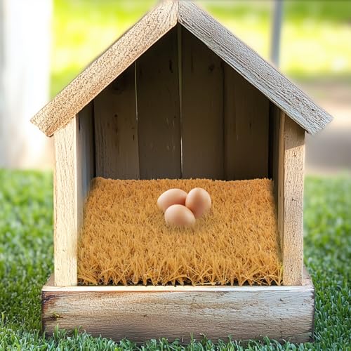 6 Pack Chicken Nesting Box Pads - Nesting Pads for Accessories, 12"x 12" Washable Reusable Chicken Nest Liners for Laying Eggs, Chicken Supplies (Yellow) - color: Yellow