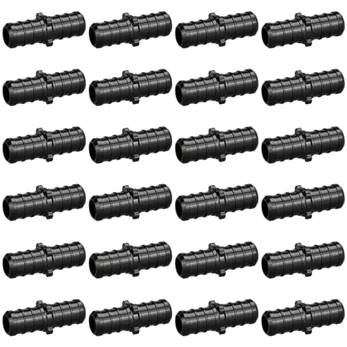 1/2" Poly PPSU Barb Crimp PEX Fitting, 25pcs PEX Straight Coupling Fittings, No Lead - size: 1/2" Straight, 25pcs