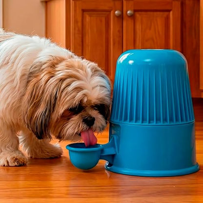 Pet Water Dispenser for Dogs and Cats, 67.6 oz – Gravity-Fed Water Bowl for Clean Drinking, Prevents Wet Fur, BPA-Free Polypropylene, Vida Mansa (Clear Light Blue) - color: Clear Light Blue