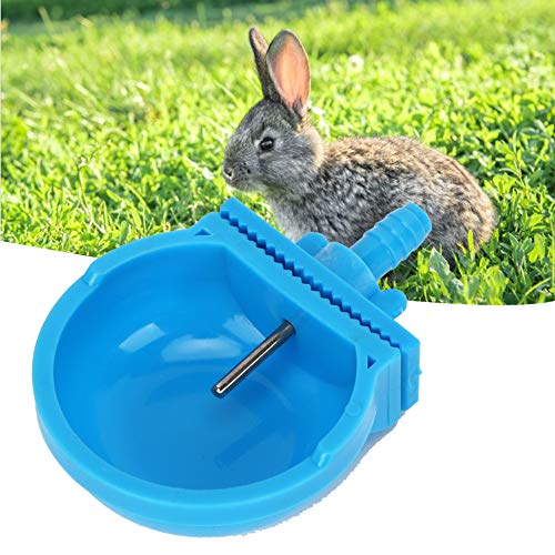 SUNGOOYUE Drinker, Stainless Steel and Plastic Waterer, 10 Sets Auto Watering Drinker System, 6.5 X 2 Cm Bowls for Commercial Farm Cage Bunny Feeding