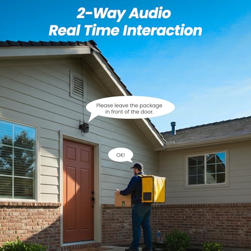 Cinnado 2K Cameras for Home Security-2.4G WiFi Outdoor Camera Wireless Solar/Battery Powered, 360° Viewing, Human Detection, Color Night Vision, Cloud/SD Storage B6 (B6-Black-1pack-2.4G) - style: B6-Black-1pack-2.4G