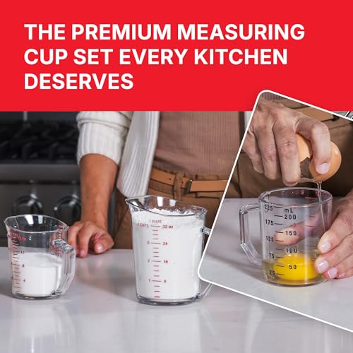 Cambro Measuring Cup - 3 Pack - 1 Cup, 2 Cup, 4 Cup (Clear) - size: 1 Cup, 2 Cup, 4 Cup