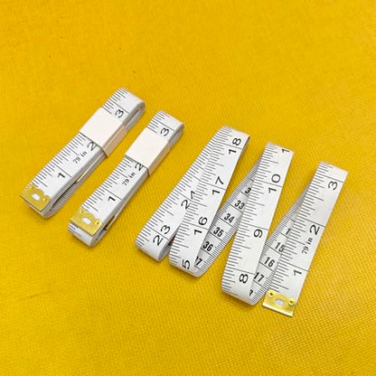 3 Pack Soft Tape Measure Double Scale 79 Inch, Body Measuring Tape Fabric Craft Sewing Flexible Vinyl Ruler & Medical Body Measurement for Body Weight Loss (White) - color: White
