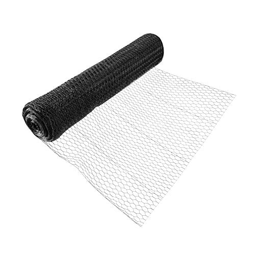 Fencer Wire 20 Gauge Black Vinyl Coated Poultry Hex Netting with 1 inch Mesh (4 ft. x 150 ft.) - size: 4 ft. x 150 ft.
