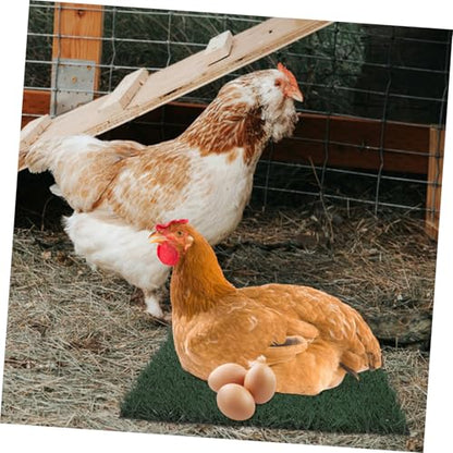 Happyyami 3pcs Washable Chicken Nesting Pads Artificial Grass Nest Box Liners for Coop Bedding Reusable Easy to Clean Comfortable for Hens to Lay Eggs