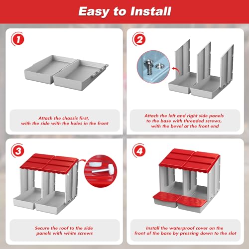 Chicken Nesting Boxes,2 Hole Nesting Box for Chicken Coop, Rolling Egg Collection and Protection Nesting Boxes - size: 2 Compartment