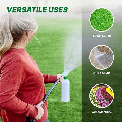 Hose-End Sprayer and 32oz Bottle (48-Pack): Contractor-Grade 20:1 Ratio Lawn and Turf Sprayer Sets for Fertilizer, Odor Control, and Cleaning – Leak-Free, Long-Lasting Construction - size: Bottle + Sprayer