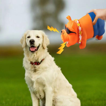 Pig Dog Toy Squeaky Toy for Playful Pups, Orange Swimming Pig