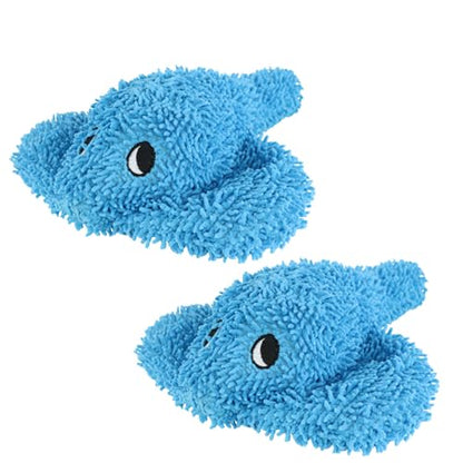 MIGHTY® 2 Pack Microfiber Medium Stingray Dog Toys | Ultra Durable Plush Toy with Multiple Layers & Reinforced Seams , Washable and Floats , Mighty® Construction - color: 2PK Blue Stingray