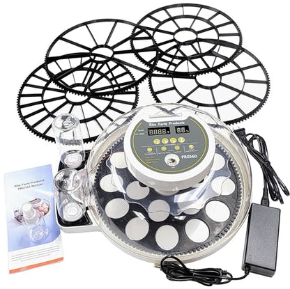 DELUXE PRO 360 RITE FARM PRODUCTS 21 EGG CHICKEN INCUBATOR HATCHER & ALL 5 TURNER TRAYS