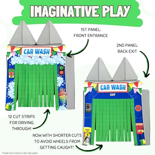 Couch Swag Play Panel for Childrens Foam Sofa Kids Couch (Car Wash) - style: Car Wash