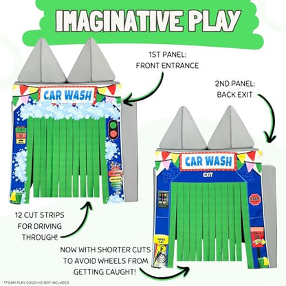 Couch Swag Play Panel for Childrens Foam Sofa Kids Couch (Car Wash) - style: Car Wash