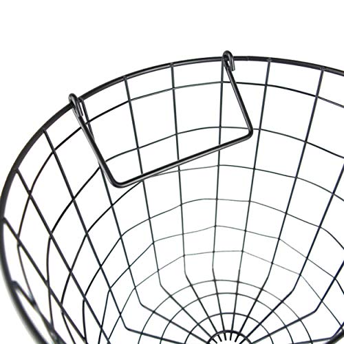 DII Metal Wire Mesh Stackable Utility Storage Bin, Small Round, 12x12x10", Black - color: Black, size: 12 x 12 x 10 inches