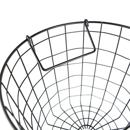 DII Metal Wire Mesh Stackable Utility Storage Bin, Small Round, 12x12x10", Black - color: Black, size: 12 x 12 x 10 inches