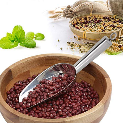 Food Scoop, 38oz Grain Scoop,Ice Flour Utility Scoop,Stainless Steel Multifunctional Ice Food Scoop Coffee Beans Dried Fruit Shovel Multi-Purpose Food Candy Shovel Kitchen Tools(38oz)