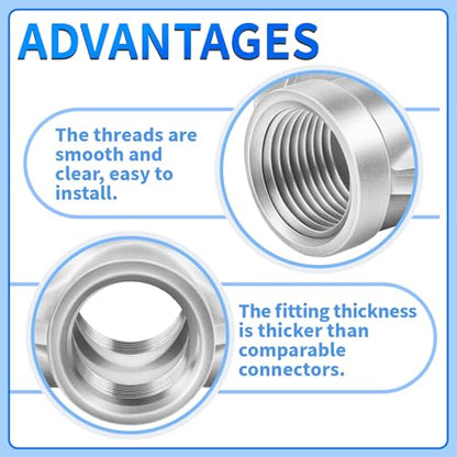 ChillWaves 304 Stainless Steel Pipe Fitting, 4 Way Cross 1/8" x 1/8" x 1/8" x 1/8" NPT Female Thread Adapter(4-PACK) - size: 1/8" NPT, style: PACK OF 4