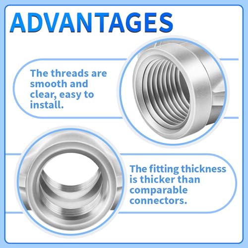 ChillWaves 304 Stainless Steel Pipe Fitting, 4 Way Cross 3/4" x 3/4" x 3/4" x 3/4" NPT Female Thread Adapter(2-PACK) - size: 3/4" NPT, style: PACK OF 2