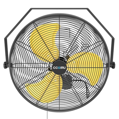CCGIRU 5400 CFM 20" Outdoor Wall Mount Fans, High Velocity 3-Speed Waterproof Professional Outdoor Fan, Heavy Duty Industrial Wall Fan for Patio, Commercial, Gazebo, and Garage, UL Listed - size: 20 Inch Outdoor