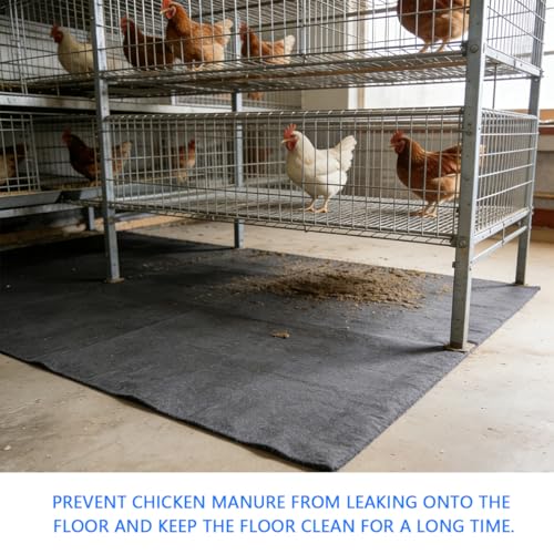 Chicken Coop Mat，Under Chicken House Mat——Absorbent Mat，Backing Prevents Liquid and Chicken Manure Penetration,Soft Material, Non-Slip Backing，Washable,Keeps Chicken House Floors Clean (36" x 72") - size: 72.0"L x 36.0"W x 0.2"H