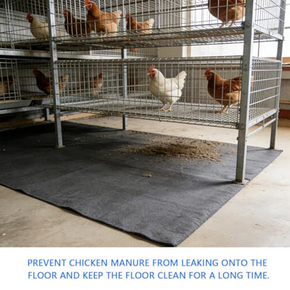 Chicken Coop Mat，Under Chicken House Mat——Absorbent Mat，Backing Prevents Liquid and Chicken Manure Penetration,Soft Material, Non-Slip Backing，Washable,Keeps Chicken House Floors Clean (36" x 36") - size: 36.0"L x 36.0"W x 0.2"H