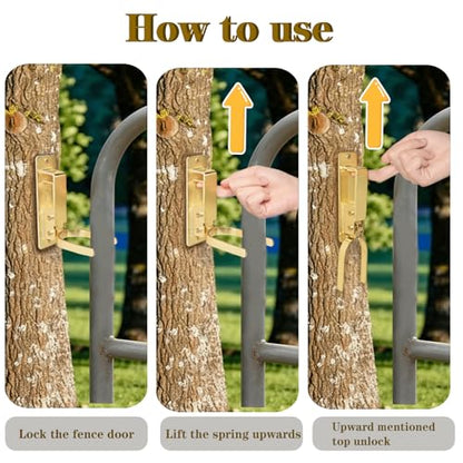 Heavy Duty Gate Latch, Metal Farm Gate Latch, Easy to Install, Suitable for Wooden, Metal, and Pipeline Fences on Ranches/Farms.
