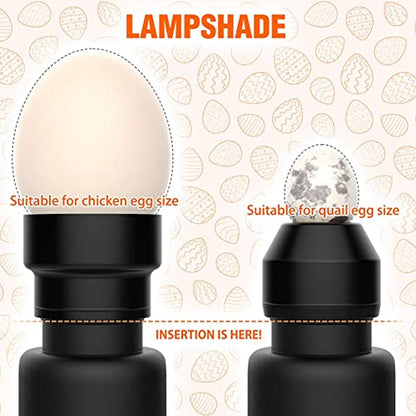 Egg Candler Tester with Cool LED Light for Monitoring Chicken Bird Egg Incubation Development, 100-240V