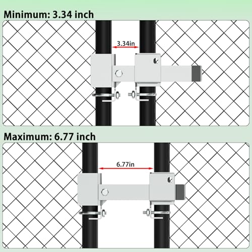 Chain Link Fence Double Gate Latch for 2" Gate Frame Chain Link Fence Gate Latch Residential Strong Arm Double Gate Latch for Metal Gate - size: For 1 5/8" thru 2" Gate Frames