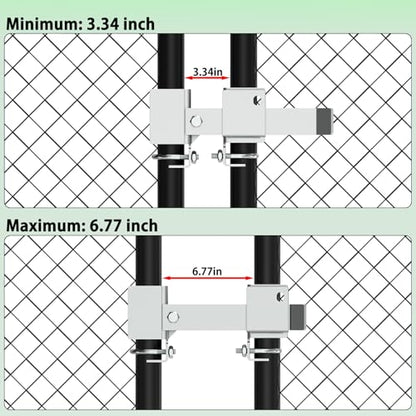Chain Link Fence Double Gate Latch for 2" Gate Frame Chain Link Fence Gate Latch Residential Strong Arm Double Gate Latch for Metal Gate - size: For 1 5/8" thru 2" Gate Frames