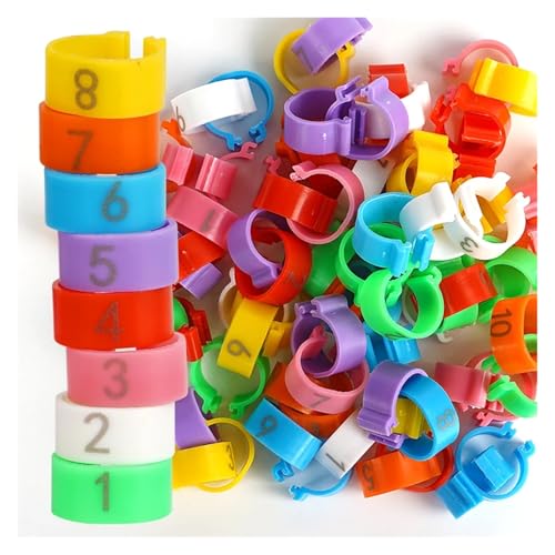 200 Pcs 16Mm Chicken Duck Leg Rings with Number Animal Identification Tool for Poultry Sign Foot Loop Buckle Clip Farm Supplies(S-Yellow) - color: S-Yellow