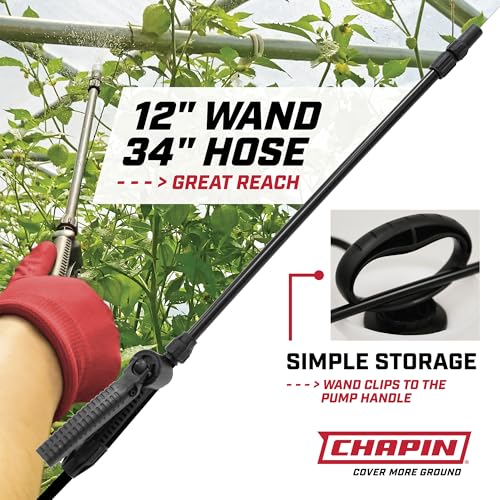 Chapin 1-Gallon Pump Sprayer, Easy Use for Home & Garden, 2pk | Durable lightweight tank; ideal for weed control, plant care and cleaning with adjustable nozzle, long hose and easy pump - style: 1 Gallon, 2 Pack