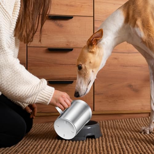 4 Cup Dog Food Scoop 304 Stainless Steel Dog Food Measuring Cups for Cat or Bird Pet Foods, Injection Molded and Dishwasher Safe (4 Cup) - size: 4 Cup