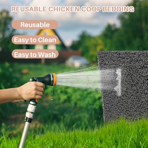 6-Pack 12×12 Washable Chicken Nesting Pads, Reusable Plastic Nest Box Liners for Chicken Coop & Poultry Laying Mats